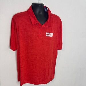 Wisconsin Badgers NWT Red Polo Shirt Men's Size XXL